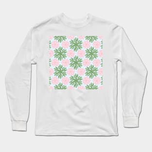 Cactus Succulent Flower Pattern Long Sleeve T-Shirt